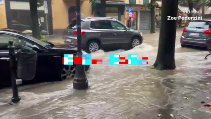 Bomba d'acqua oggi a Porretta: il video