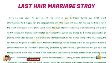 last hair love story | talking wrong decision | improve English | Learn English through story | friendship story | friendship novel | English magazine | Romance story