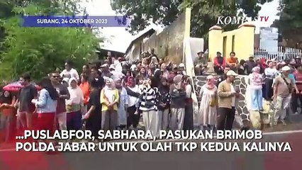Proses Olah TKP Ulang Kasus Pembunuhan Ibu dan Anak di Subang Membuat Warga Menyemut di Lokasi