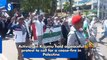 Activists in Kisumu hold a peaceful protest to call for a cease-fire in Palestine