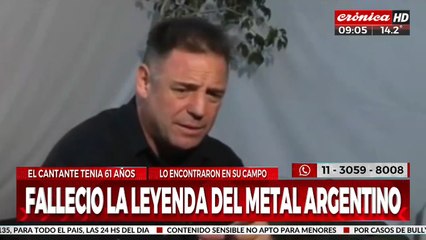 Murió Ricardo Iorio: habla una de las personas que más conocía al músico