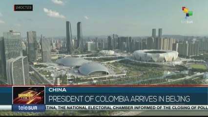 FTS 8:30 24-10: President of Colombia arrives in China on official visit