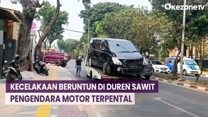 Kecelakaan Beruntun di Duren Sawit, Pengendara Motor Terpental