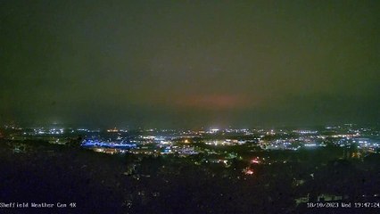 Strange red glow over Sheffield explained