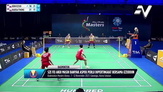 Goh Sze Fei masih belum puas hati lagi dengan prestasi bersama Nur Izzuddin