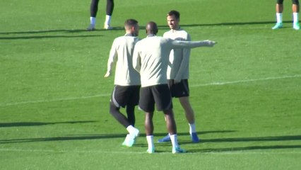 Paris Saint Germain Champions League training ahead of AC Milan test