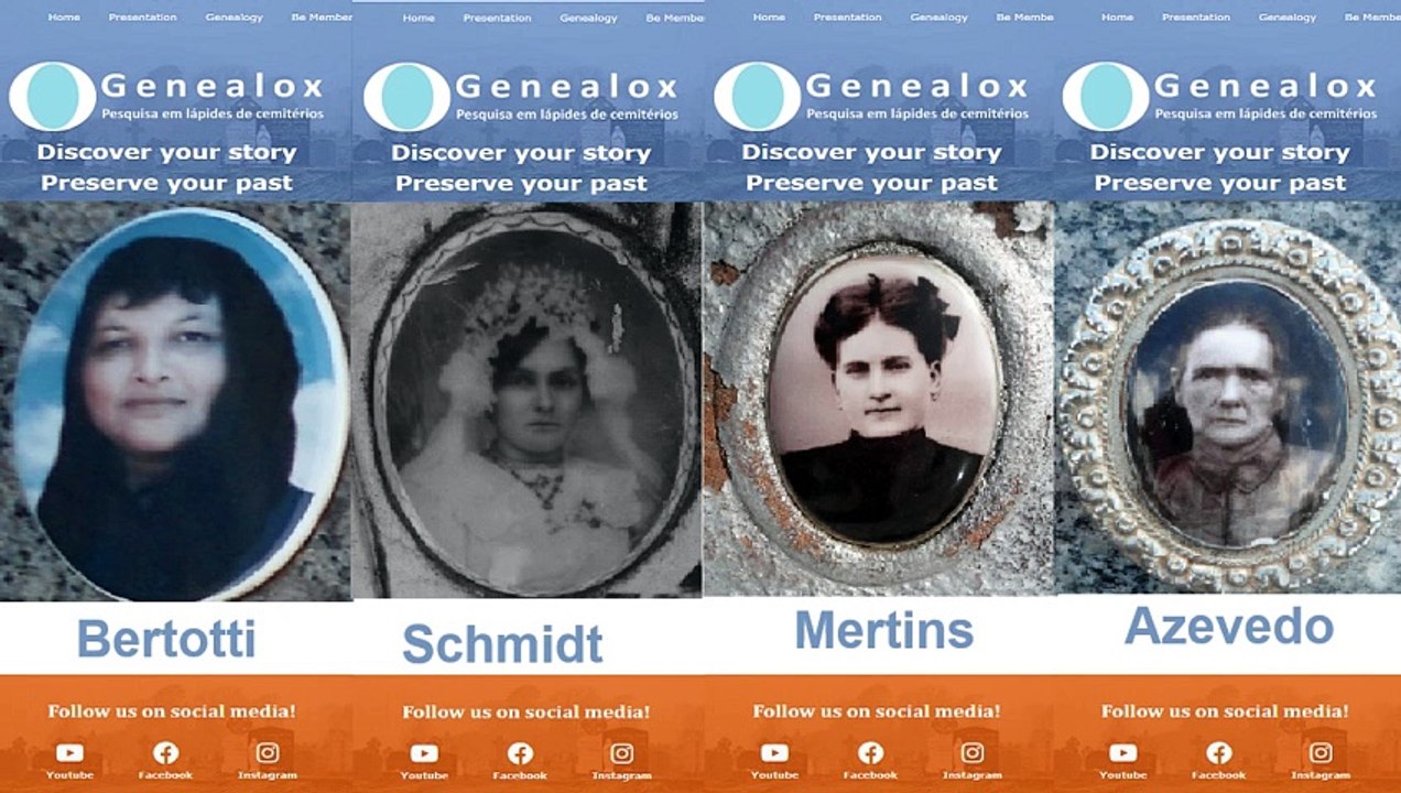 Photos of ancestors in cemeteries