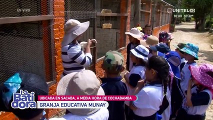 Ronald Arnez visitó una granja que cuida a los animalitos de granja