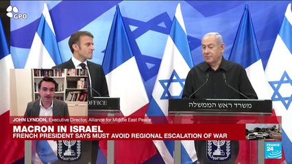 Macron the first Western leader 'to sketch out' a post-war 'vision' for Israelis and Palestinians