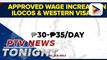 Minimum wage hike in Ilocos, Western Visayas set November
