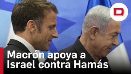 Macron propone en Israel una coalición internacional contra Hamás