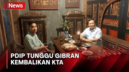 PDIP Tunggu Gibran Kembalikan KTA Usai Ditunjuk jadi Cawapres Prabowo