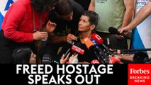 Yocheved Lifshitz, 85-Year-Old Hostage Freed By Hamas, Describes Ordeal To Reporters In Tel Aviv