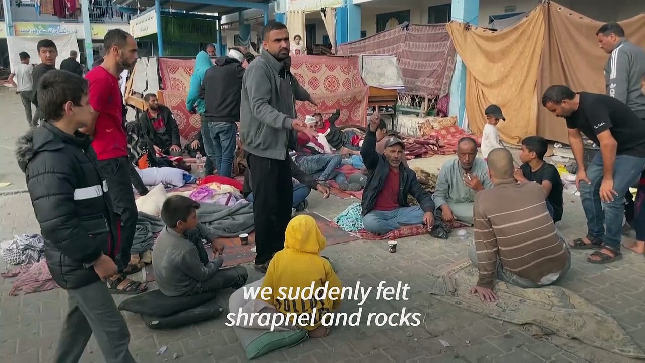 UN-run school in Rafah hosting displaced Palestinians damaged by Israeli strikes