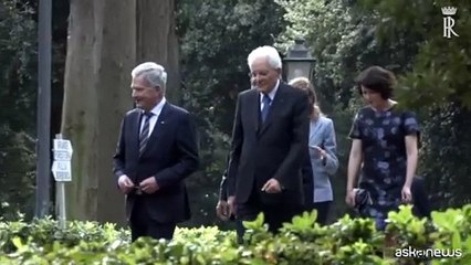 Mattarella riceve Niinisto a Villa Rosebery a Napoli
