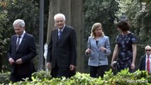 Mattarella riceve Niinisto a Villa Rosebery a Napoli