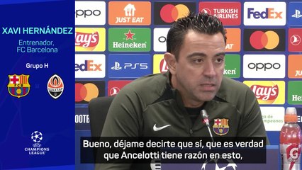 Xavi Hernández: "Ancelotti tiene razón con los árbitros"