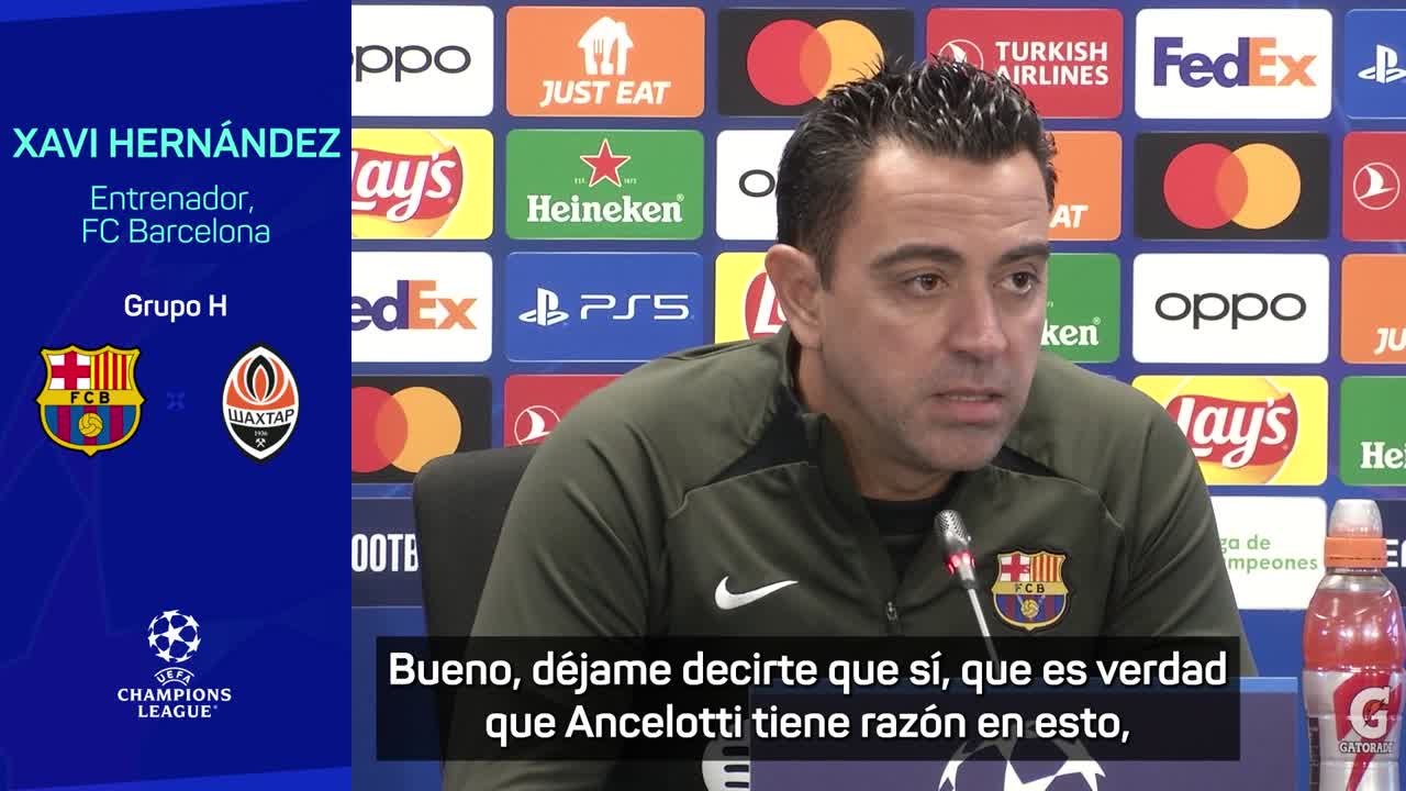 Xavi Hernández: "Ancelotti tiene razón con los árbitros"