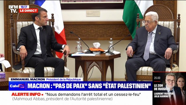 Emmanuel Macron: Il n'y aura pas de paix durable s'il n'y a pas la reconnaissance assumée du peuple palestinien et de ses autorités d'un État d'Israël