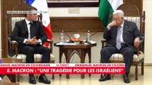 Emmanuel Macron : «Il est de la responsabilité d’Israël d’empêcher les exactions de certains en Cisjordanie contre des citoyens palestiniens innocents»