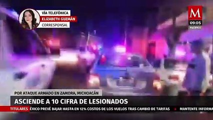 Asciende a 10 cifra de lesionados por ataque armado en Zamora, Michoacán