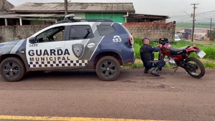 Guarda Municipal recupera motocicleta com indicativo de furto