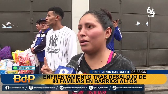 Adultos mayores fueron detenidos tras enfrentamiento con la policía por desalojo en Barrios Altos