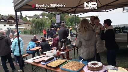 لقطات تظهر تفجير جسر قديم لطريق سريع في ألمانيا