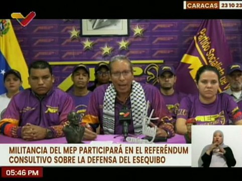 MEP celebra que el referéndum consultivo sobre la Defensa de El Esequibo tenga fecha