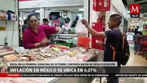 Inflación en México se ubica en 4.27% en primera quincena de octubre; Inegi