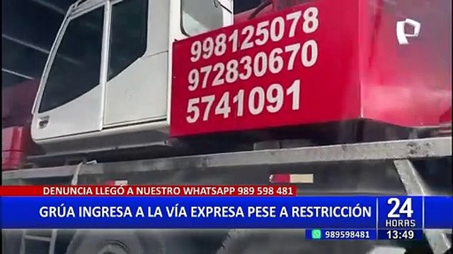 Chofer de Grúa desafía restricciones vehiculares en la Vía Expresa
