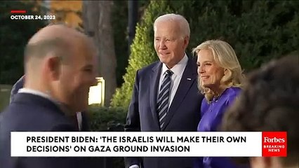 Download Video: Biden Asked Point Blank: 'Are You Urging Israel To Delay Its Ground Invasion' Of Gaza?