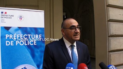 Conférence de presse du Préfet de Police Laurent Numez après les tirs sur une femme intégralement voilée faisant l'apologie du terrorisme. Paris/France - 31 Octobre 2023