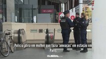 Polícia atira em mulher que fazia 'ameaças' em estação em Paris