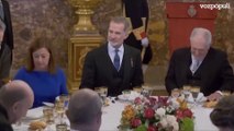 Sánchez, Feijóo y Leonor en la misma mesa durante el almuerzo tras la jura de la Constitución