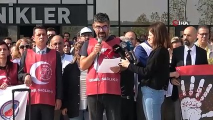 Hasta yakını tarafından darp edilen doktor için onlarca sağlık çalışanı bir araya geldi