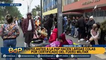 Cercado de Lima: largas colas por certificado de fuero militar