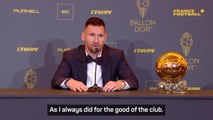 Messi discusses becoming a future Barcelona manager