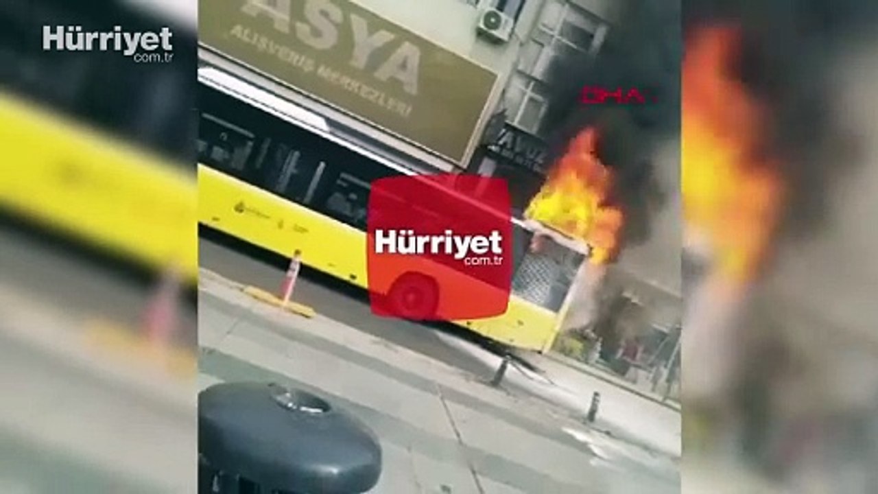 Beykoz'da İETT otobüsünde korkutan yangın