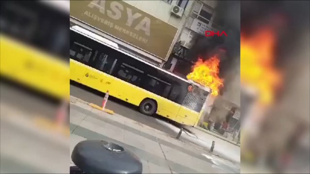 Beykoz'da İETT otobüsünde yangın