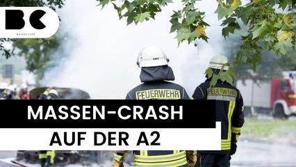 A2: Heftige Massenkarambolage sorgt für Chaos