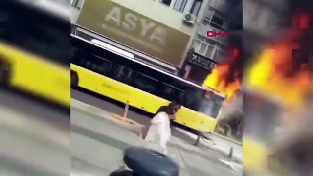 Beykoz'da İETT otobüsünde yangın