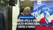 Macron quer combate coordenado ao Hamas, líder da Autoridade palestiniana lança acusações a Israel