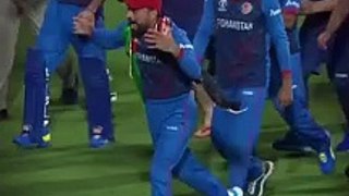 Pakistan vs Afghanistan winning moment Rashid Khan dance with Irfan Pathan