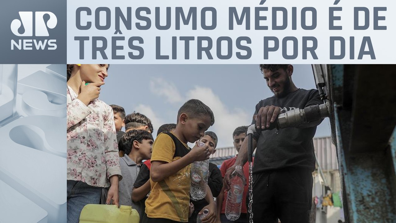 Chegada de água no sul de Gaza é prejudicada com escalada da guerra Israel-Hamas
