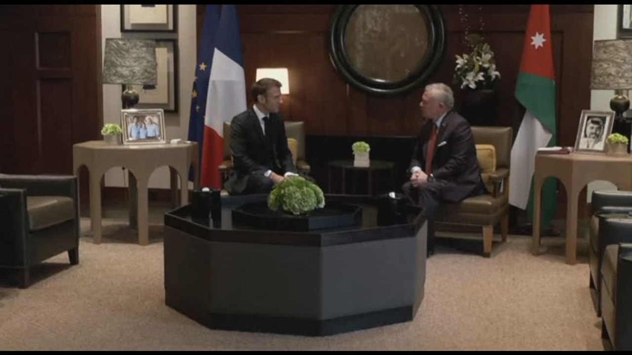 Ad Amman, in Giordania, incontro tra re Abdullah e Emmanuel Macron