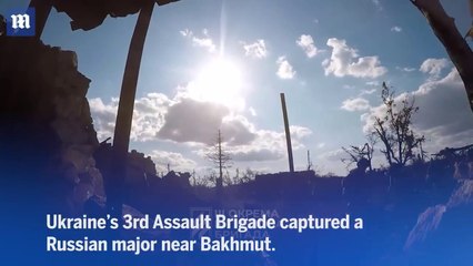 Two Ukraine soldiers capture wounded Russian major near Bakhmut