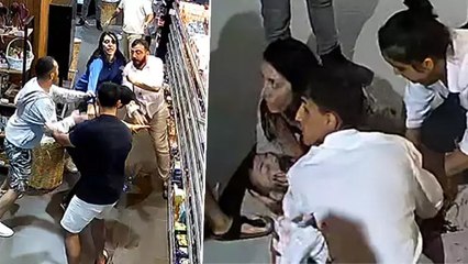 Markette 'omuz atma' cinayeti kamerada