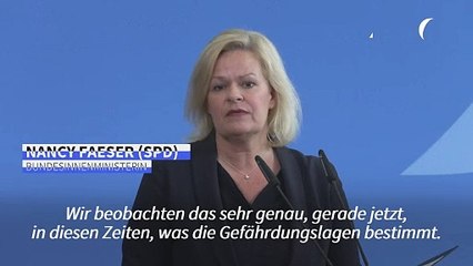 Faeser: Keine konkrete Gefährdung durch Islamisten