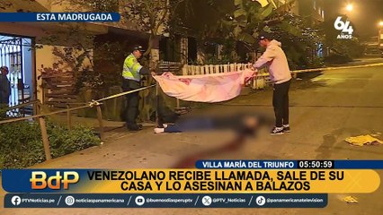 Extranjero es asesinado a balazos en la puerta de su casa en VMT